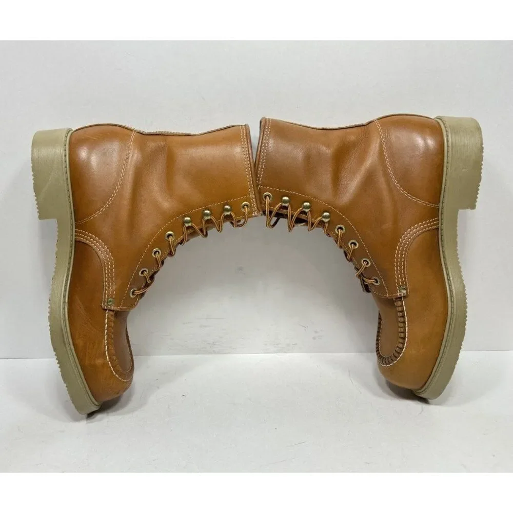 Vintage Lehigh Steel Toe Boots Brown Leather Men’s Size 8.5‎ D Shoes